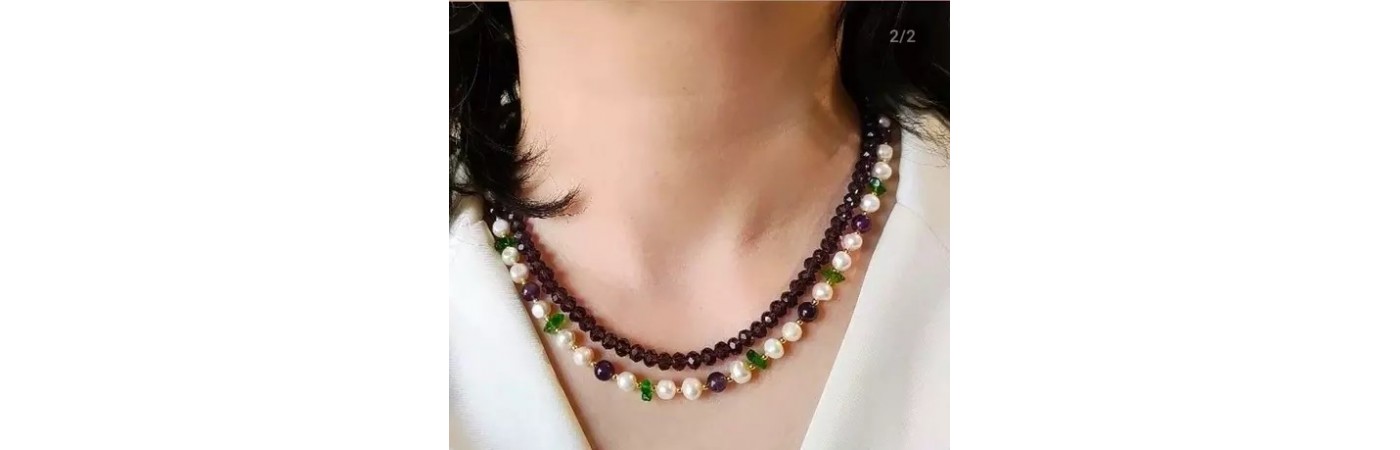 Natural Handmade Neckwear 16"-18" Gemstone Beads Jewellery
